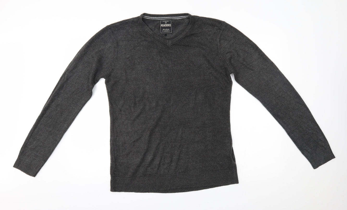 Peacocks Mens Grey   Pullover Jumper Size L