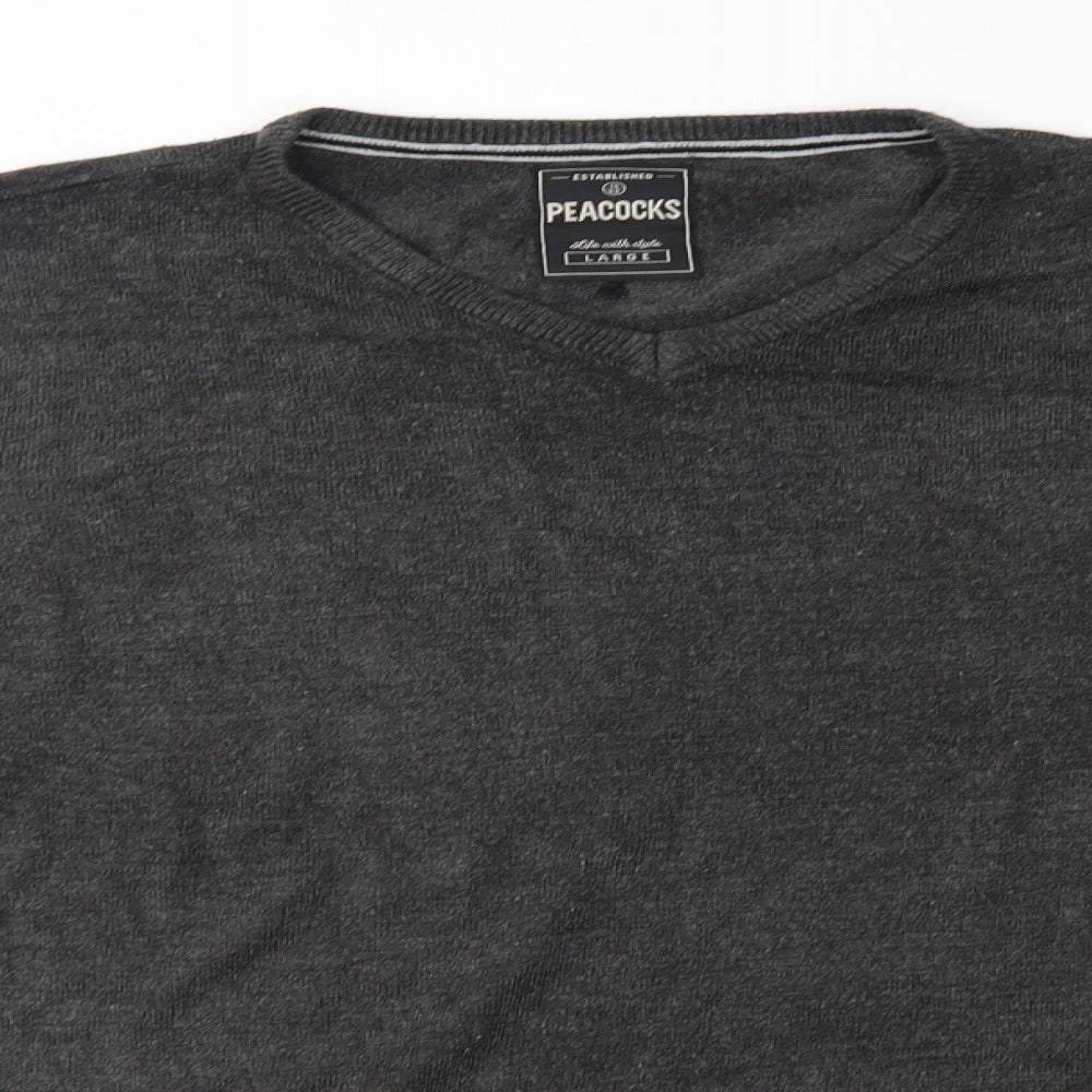 Peacocks Mens Grey   Pullover Jumper Size L