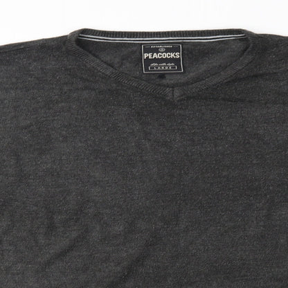 Peacocks Mens Grey   Pullover Jumper Size L