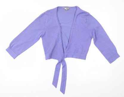 Womens UK Size L Mia Moda Purple Cardigan Jumper