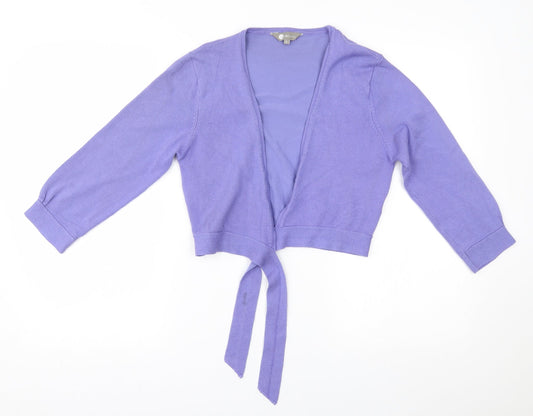 Womens UK Size L Mia Moda Purple Cardigan Jumper
