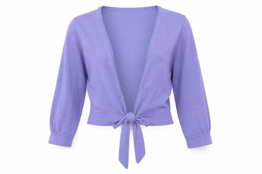 Womens UK Size L Mia Moda Purple Cardigan Jumper