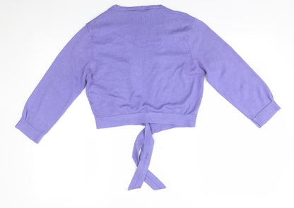 Womens UK Size L Mia Moda Purple Cardigan Jumper