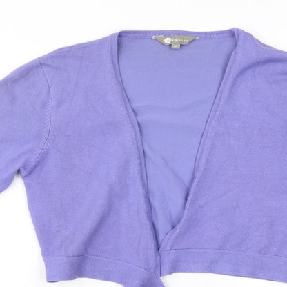 Womens UK Size L Mia Moda Purple Cardigan Jumper