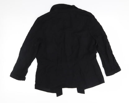 Womens UK Size 8 Oasis Black Cardigan Jumper