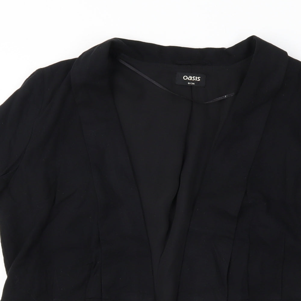 Womens UK Size 8 Oasis Black Cardigan Jumper