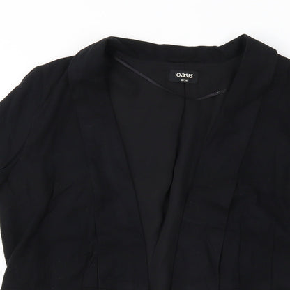 Womens UK Size 8 Oasis Black Cardigan Jumper
