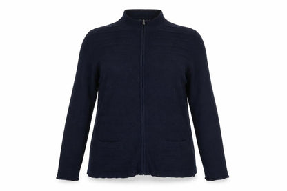 Womens UK Size 14 Papaya Blue Full Zip Jumper