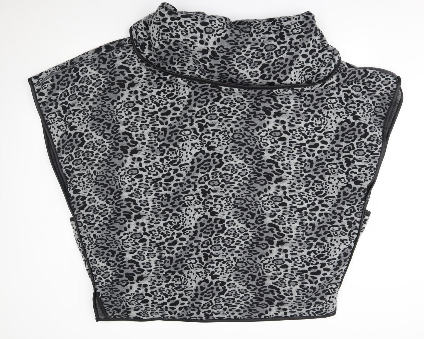 Maya Womens Grey Animal Print   Coatigan One Size  - sleeveless
