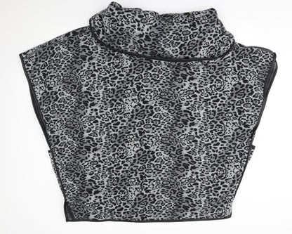 Maya Womens Grey Animal Print   Coatigan One Size  - sleeveless