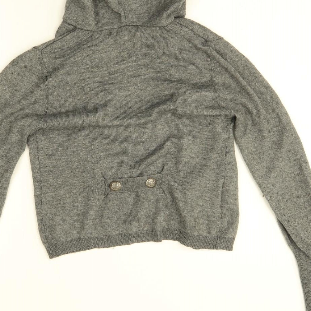 Womens UK Size S Promod Grey Cardigan Jumper