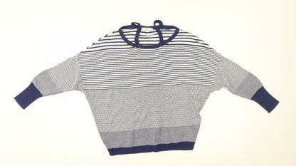 George Womens Blue Striped  Pullover Jumper Size 10