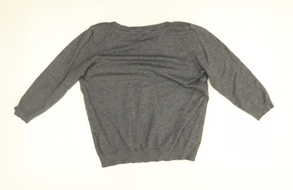 Womens UK Size 16 M&S Grey Pullover Jumper