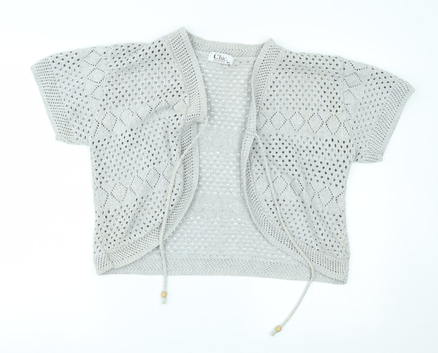 Womens UK Size M CHIC Grey Shrug Jumper