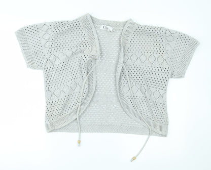 Womens UK Size M CHIC Grey Shrug Jumper