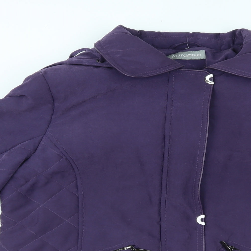 First avenue Womens Purple   Quilted Coat Size 12