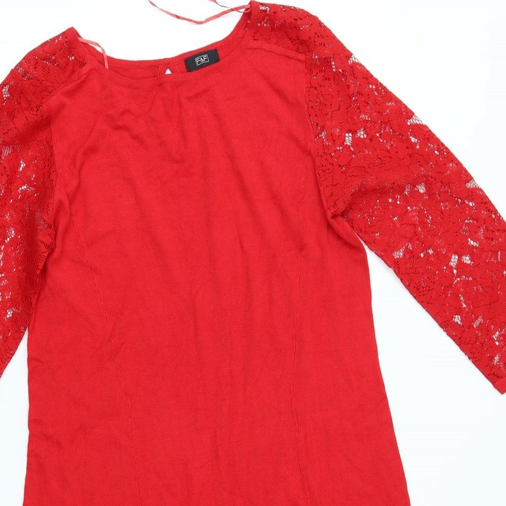 F&F Womens Red   A-Line  Size 14