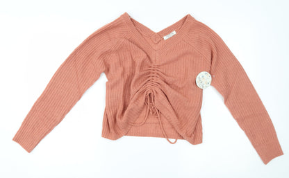 Jolie & Joy Womens Orange   Cardigan Jumper Size M