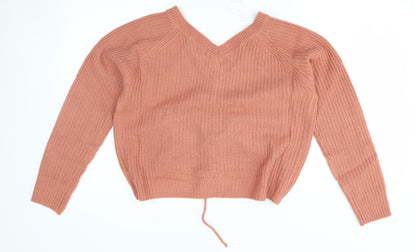 Jolie & Joy Womens Orange   Cardigan Jumper Size M