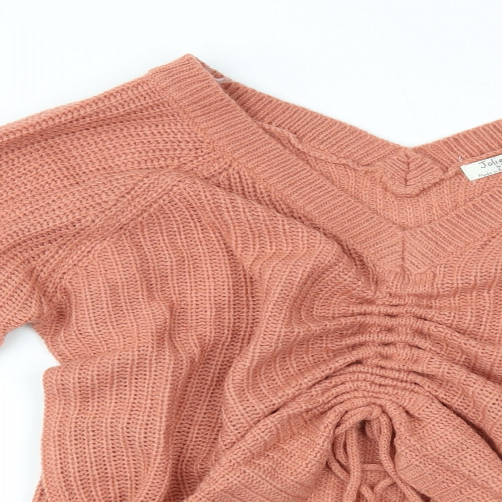 Jolie & Joy Womens Orange   Cardigan Jumper Size M