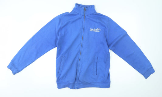 Awdis Mens Blue   Full Zip Sweatshirt Size S  - Henshaw's roofing and building supplies