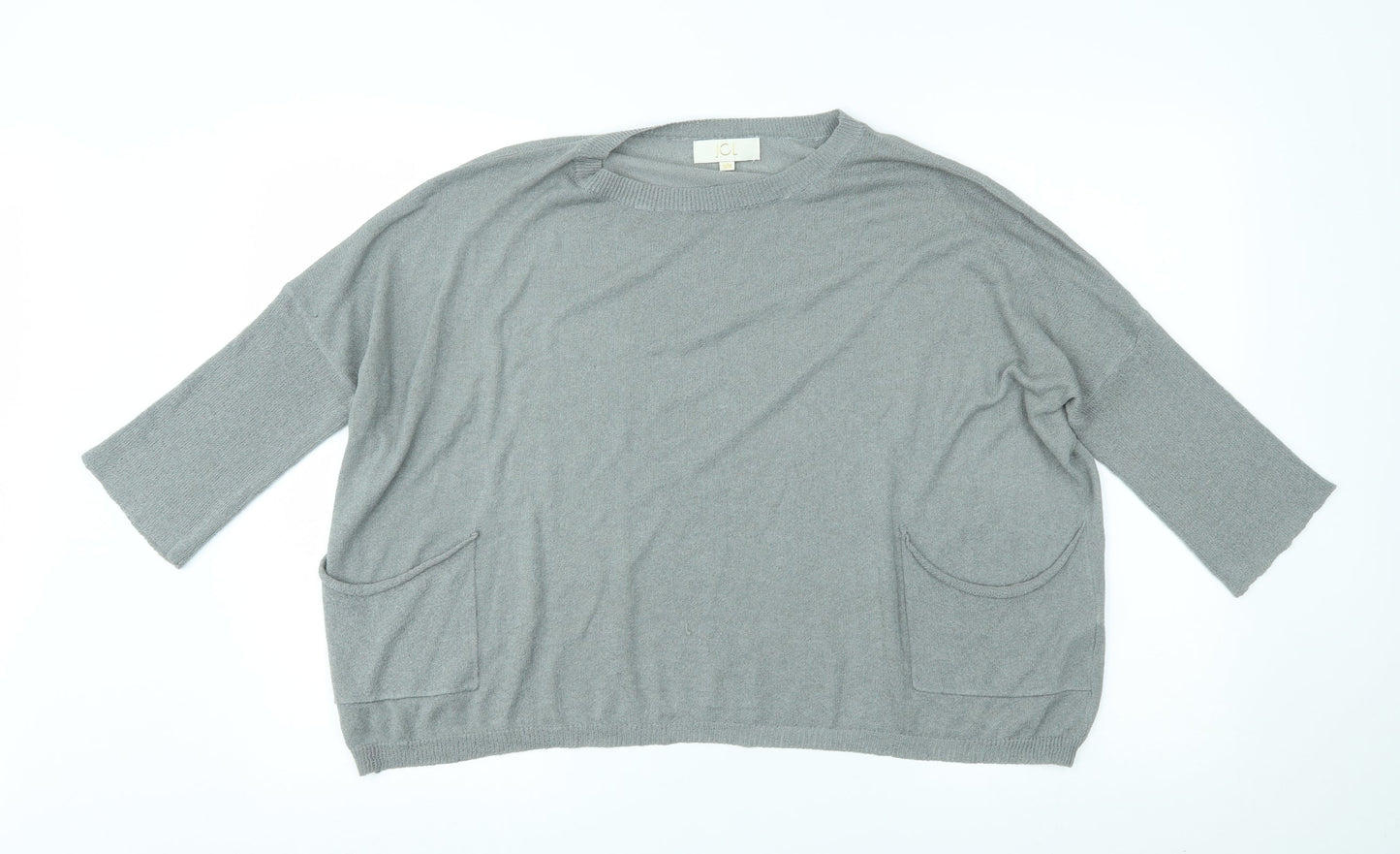 Womens UK Size S jcl Silver Pullover Jumper