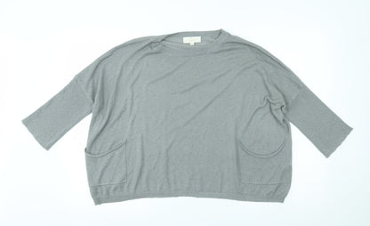 Womens UK Size S jcl Silver Pullover Jumper