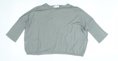 Womens UK Size S jcl Silver Pullover Jumper