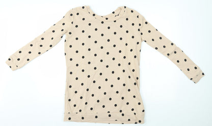 Moss Copenhagen Womens Beige Polka Dot  Pullover Jumper Size S