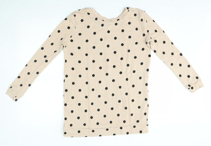 Moss Copenhagen Womens Beige Polka Dot  Pullover Jumper Size S