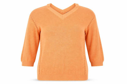 Womens UK Size 16 INTUITION Orange Pullover Jumper