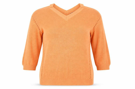 Womens UK Size 16 INTUITION Orange Pullover Jumper