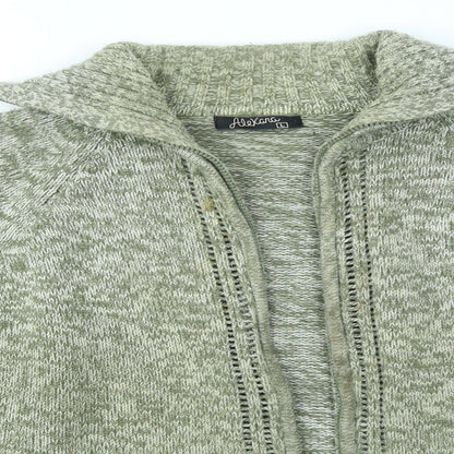 ALEKARA Womens Green   Full Zip Jumper Size L