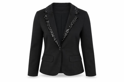 MAX AND RILEY Womens Black   Jacket Blazer Size S