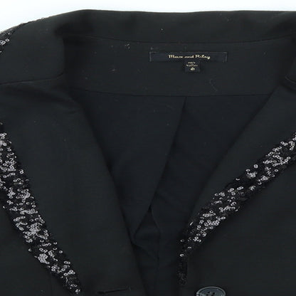 MAX AND RILEY Womens Black   Jacket Blazer Size S
