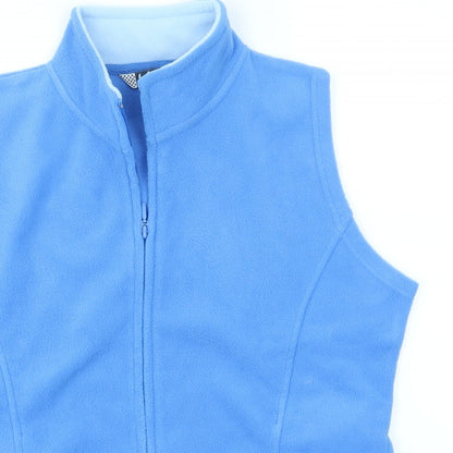Womens UK Size 14 ISLE Blue Full Zip Jumper