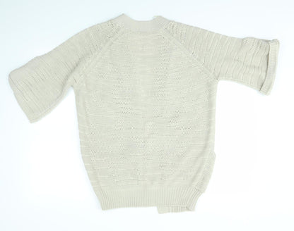 Womens UK Size 12 Preworn Beige Cardigan Jumper