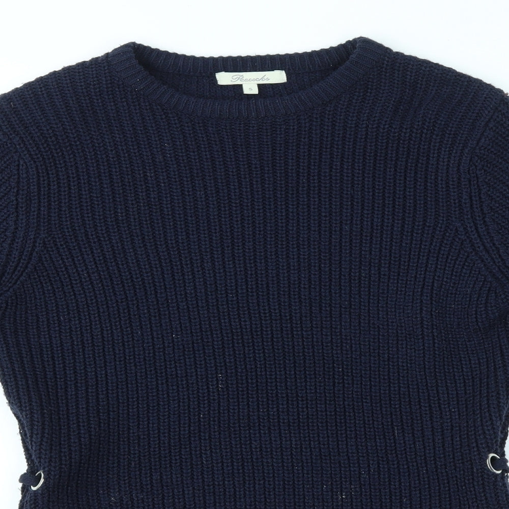 Womens UK Size S Peacocks Blue Pullover Jumper