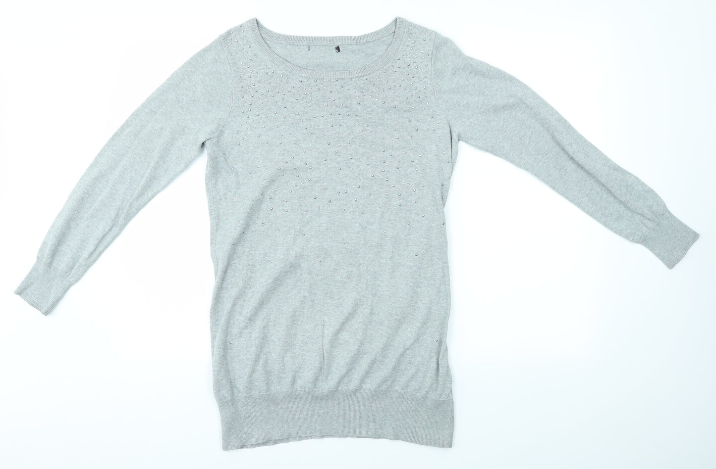 Womens UK Size S Preworn Grey Pullover Jumper