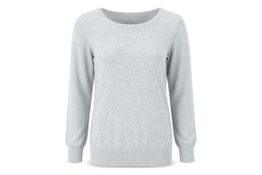 Womens UK Size S Preworn Grey Pullover Jumper