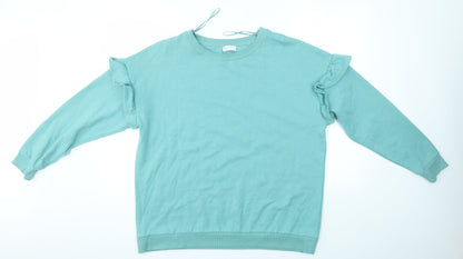 Womens UK Size L Matalan Green Pullover Jumper