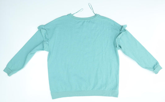 Womens UK Size L Matalan Green Pullover Jumper