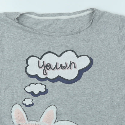 Preworn Womens Grey   Top Pyjama Top Size S  - YAWN DOG