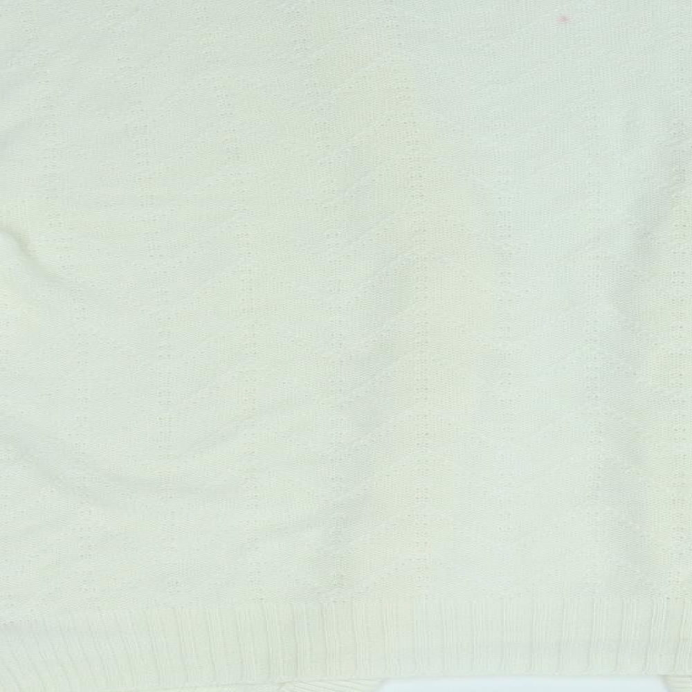 Womens UK Size L Preworn Ivory Cardigan Jumper
