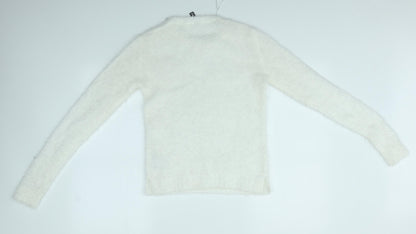 Womens UK Size XS H&M White Pullover Jumper