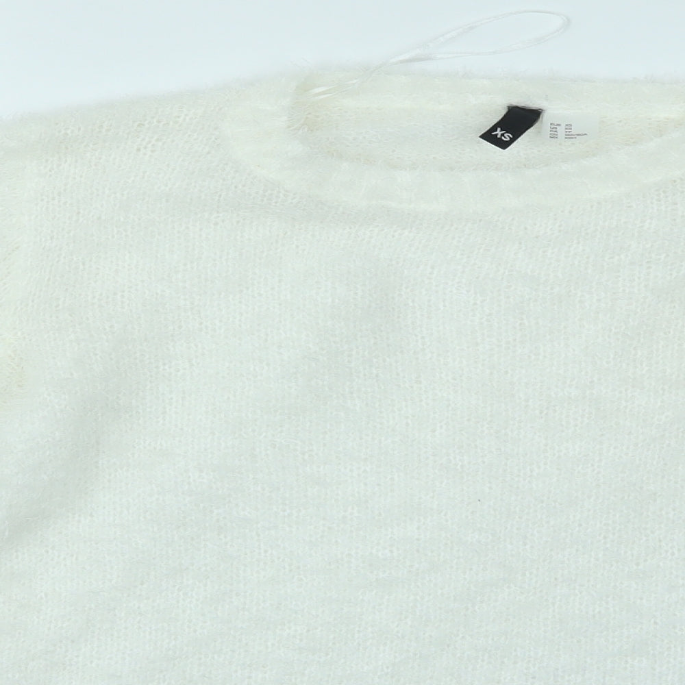 Womens UK Size XS H&M White Pullover Jumper
