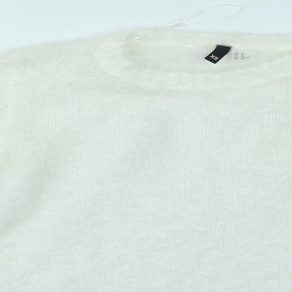 Womens UK Size XS H&M White Pullover Jumper