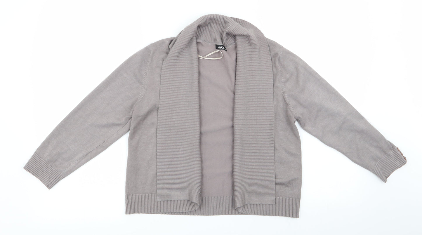 Womens UK Size M M & CO Brown Cardigan Jumper