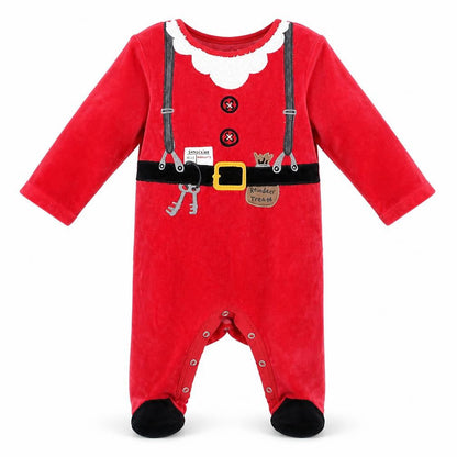 Fred & Flo Boys Red Solid   One Piece Size 6-9 Months  - Father Christmas