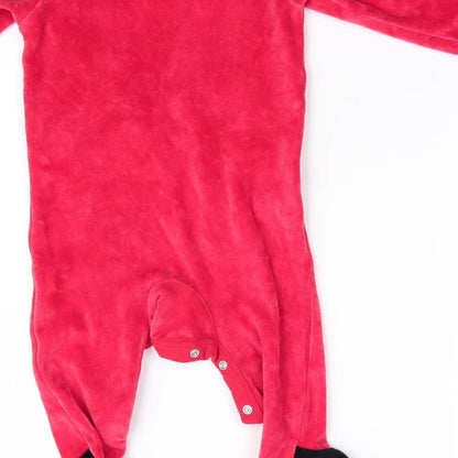 Fred & Flo Boys Red Solid   One Piece Size 6-9 Months  - Father Christmas